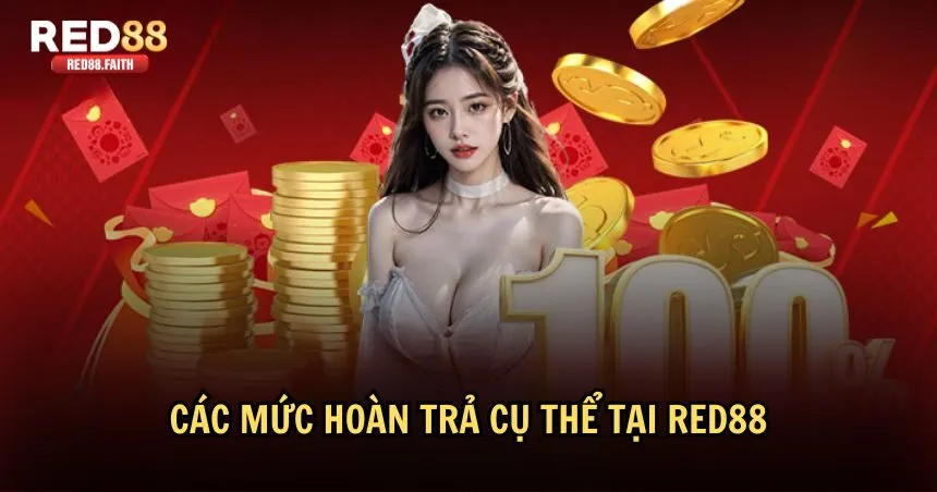 Các mức hoàn trả tiền cược thua tại RED88